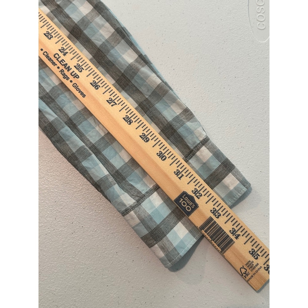 Kenneth Cole New York Plaid Button Down Shirt Men's XXL Blue Gray Long Sleeve - Picture 7 of 10